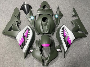 2007-2008 Honda CBR600RR Motorcycle Fairings - Army Green White Pink Shark Canada