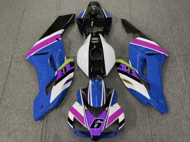 2004-2005 Honda CBR1000RR Motorcycle Fairings - White Blue Purple Yellow Glossy Black 6 Canada