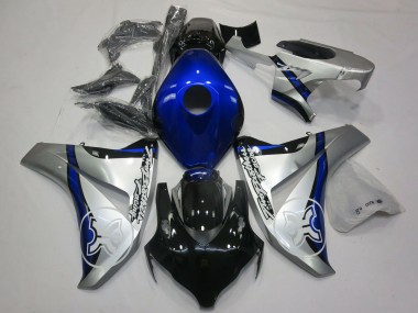 2006-2007 Honda CBR1000RR Motorcycle Fairings - Silver Blue Glossy Black TBR Canada