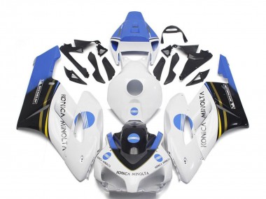 2004-2005 Honda CBR1000RR Motorcycle Fairings - White Light Blue Glossy Black Konica Minolta Canada