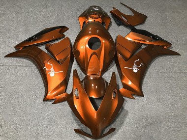 2012-2016 Honda CBR1000RR Motorcycle Fairings - Deep Orange Glossy Black Canada