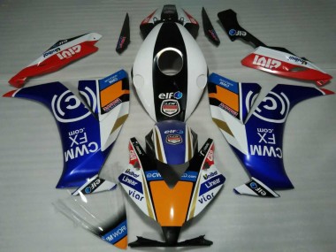 2012-2016 Honda CBR1000RR Motorcycle Fairings - White Blue Orange Red Black Elf Canada