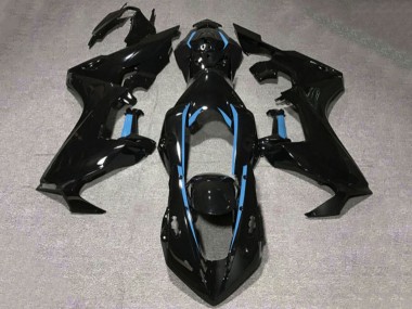2017-2023 Honda CBR1000RR Motorcycle Fairings - Glossy Black Light Blue Lining Canada