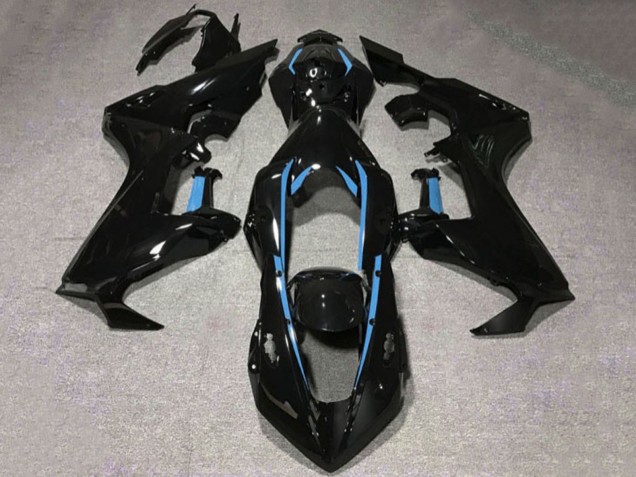2017-2023 Honda CBR1000RR Motorcycle Fairings - Glossy Black Light Blue Lining Canada