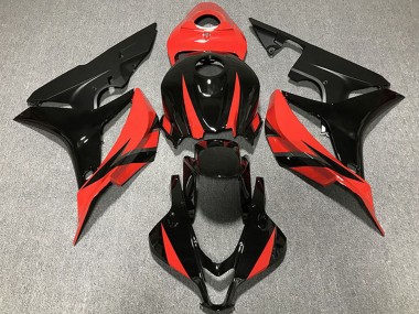 2007-2008 Honda CBR600RR Motorcycle Fairings - Red Glossy Black Canada