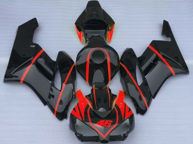 2004-2005 Honda CBR1000RR Motorcycle Fairings - Glossy Black Red Canada