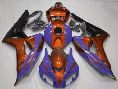 2006-2007 Honda CBR1000RR Motorcycle Fairings - Orange Blue Matte Black Canada