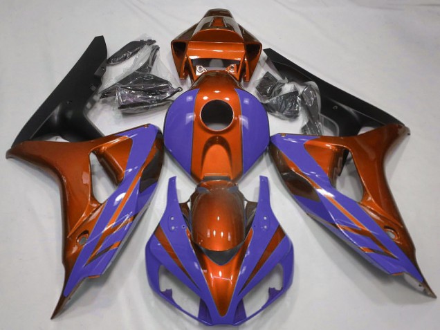 2006-2007 Honda CBR1000RR Motorcycle Fairings - Orange Blue Matte Black Canada