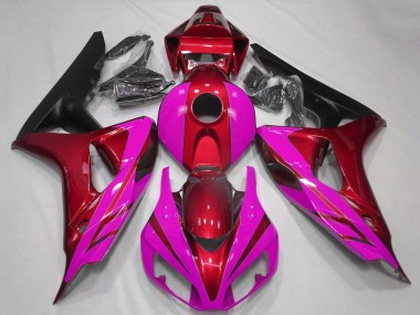 2006-2007 Honda CBR1000RR Motorcycle Fairings - Red Pink Matte Black Canada