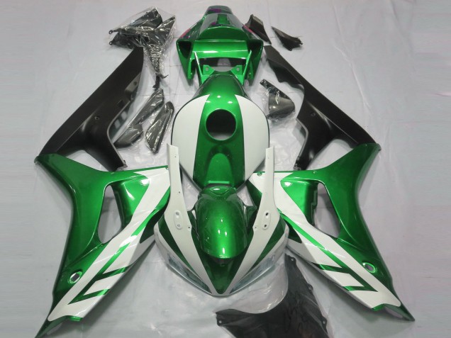 2006-2007 Honda CBR1000RR Motorcycle Fairings - Green White Matte Black Canada