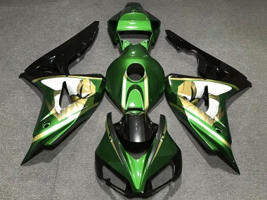 2006-2007 Honda CBR1000RR Motorcycle Fairings - Green White Gold Glossy Black Canada