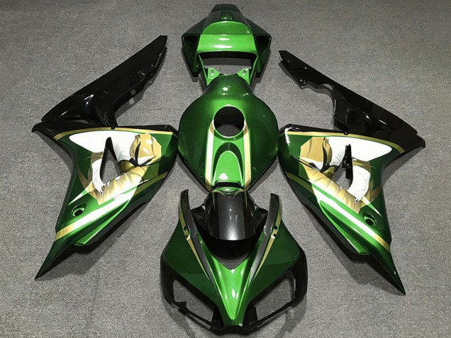 2006-2007 Honda CBR1000RR Motorcycle Fairings - Green White Gold Glossy Black Canada