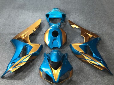 2006-2007 Honda CBR1000RR Motorcycle Fairings - Light Blue Gold Canada