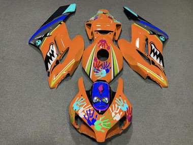 2004-2005 Honda CBR1000RR Motorcycle Fairings - Orange Blue Black Shark Canada