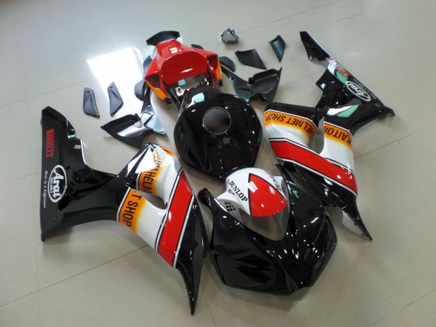 2006-2007 Honda CBR1000RR Motorcycle Fairings - Orange White Red Glossy Black Pirelli Racing Canada