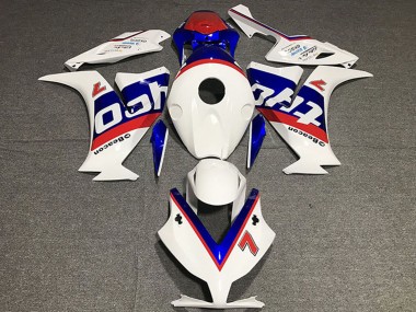 2012-2016 Honda CBR1000RR Motorcycle Fairings - White Red Blue Tyco Canada