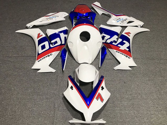 2012-2016 Honda CBR1000RR Motorcycle Fairings - White Red Blue Tyco Canada