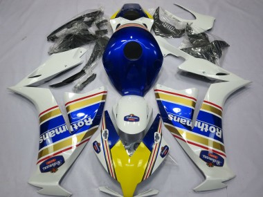 2012-2016 Honda CBR1000RR Motorcycle Fairings - White Blue Gold Rothmans Canada