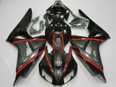 2006-2007 Honda CBR1000RR Motorcycle Fairings - Glossy Black Grey Red Canada