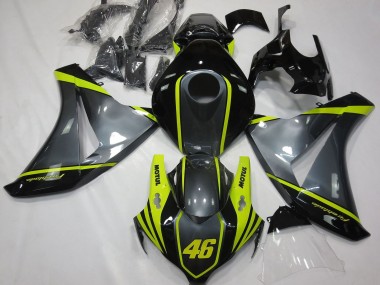 2008-2011 Honda CBR1000RR Motorcycle Fairings - Grey Yellow Glossy Black 46 Canada