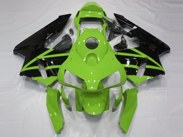 2003-2004 Honda CBR600RR Motorcycle Fairing Kits - Green Glossy Black Canada