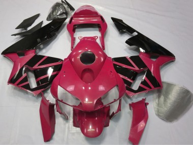 2003-2004 Honda CBR600RR Motorcycle Fairings - Red Glossy Black Stripe Canada