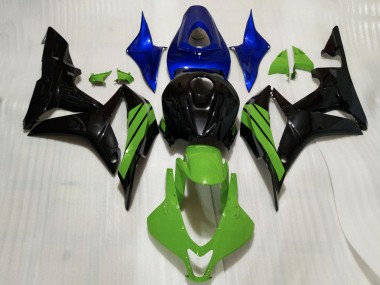 2007-2008 Honda CBR600RR Motorcycle Fairings - Blue Green Glossy Black Canada