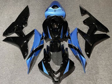 2007-2008 Honda CBR600RR Motorcycle Fairings - Light Blue Glossy Black Canada