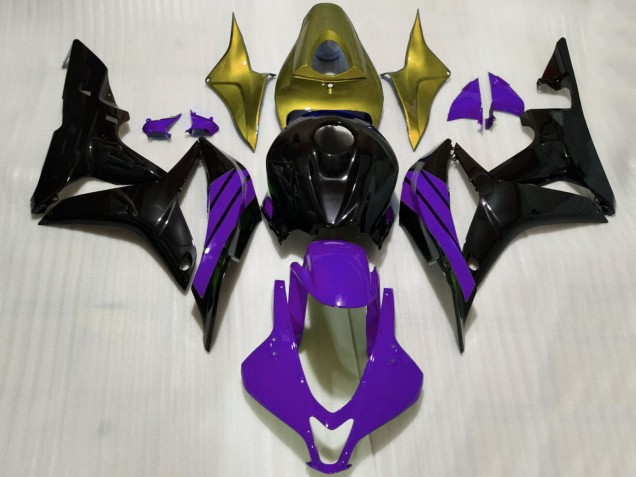 2007-2008 Honda CBR600RR Motorcycle Fairings - Gold Purple Glossy Black Canada
