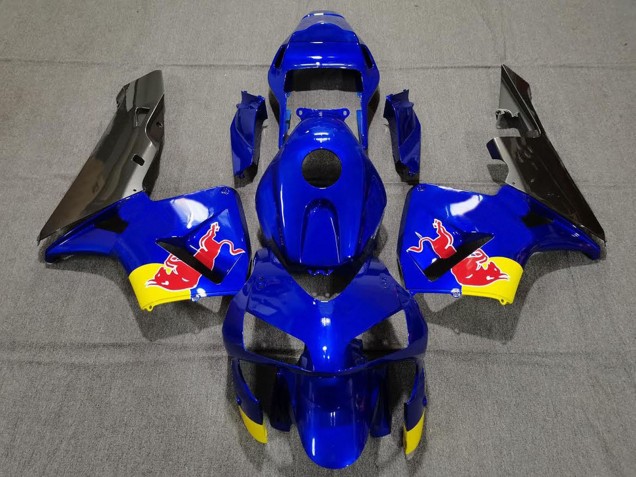 2003-2004 Honda CBR600RR Motorcycle Fairings - Blue Yellow Glossy Black Red Bull Canada