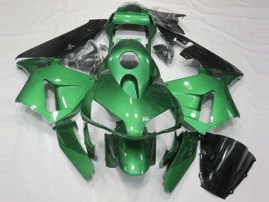 2003-2004 Honda CBR600RR Motorcycle Fairing - Green Glossy Black Canada
