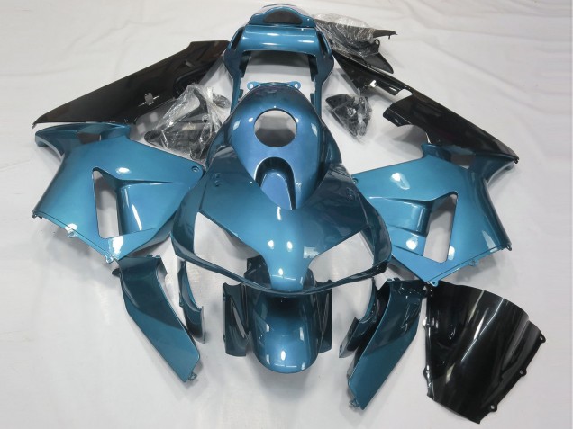 2003-2004 Honda CBR600RR Motorcycle Fairing - Light Blue Glossy Black Canada