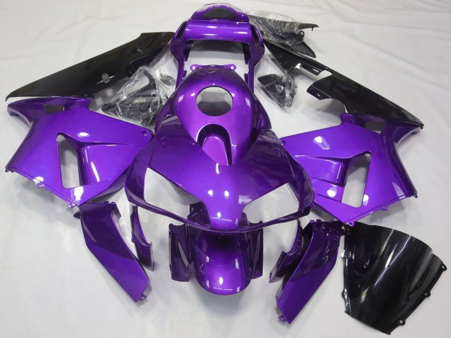 2003-2004 Honda CBR600RR Motorcycle Fairing - Purple Glossy Black Canada