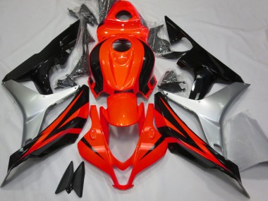 2007-2008 Honda CBR600RR Motorcycle Fairing - Silver Red Glossy Black OEM Style Canada