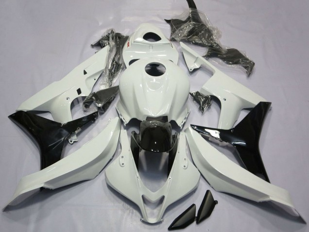 2007-2008 Honda CBR600RR Motorcycle Fairings - White Glossy Black Canada