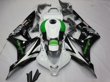 2007-2008 Honda CBR600RR Motorcycle Fairings - White Green Glossy Black Hannspree Canada