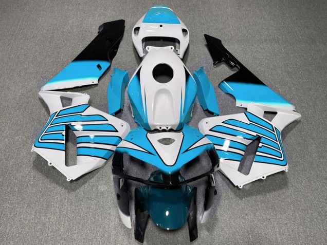 2005-2006 Honda CBR600RR Motorcycle Fairings - White Light Blue Wings Canada