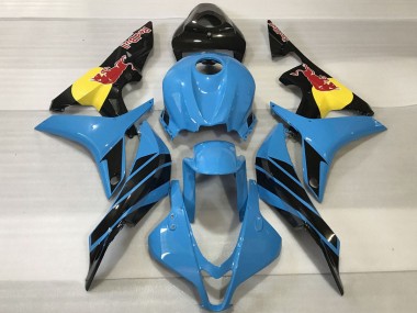 2007-2008 Honda CBR600RR Motorcycle Fairings - Light Blue Yellow Glossy Black Red Bull Canada