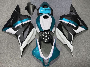2009-2012 Honda CBR600RR Motorcycle Fairings - White Blue Matte Black Star Canada
