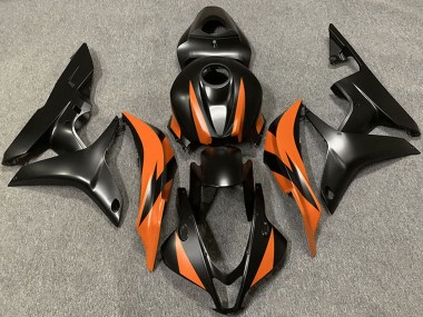 2007-2008 Honda CBR600RR Motorcycle Fairings - Orange Matte Black Canada