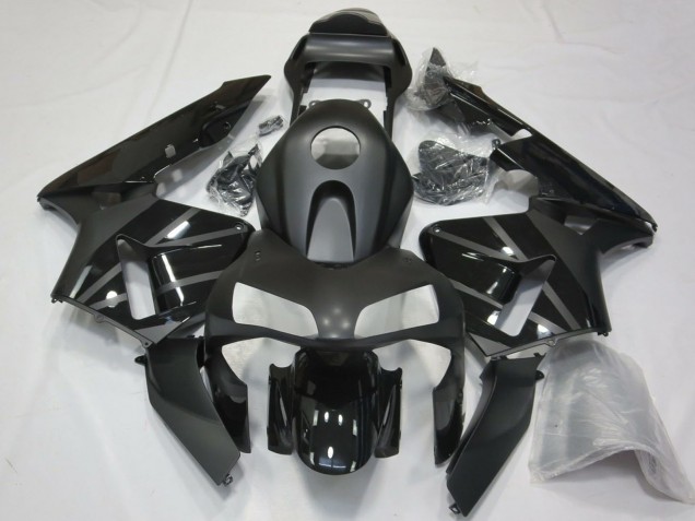 2003-2004 Honda CBR600RR Motorcycle Fairings - Glossy Black Matte Black Canada