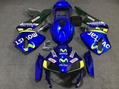 2003-2004 Honda CBR600RR Motorcycle Fairings - Blue Yellow Green MoviStar Canada