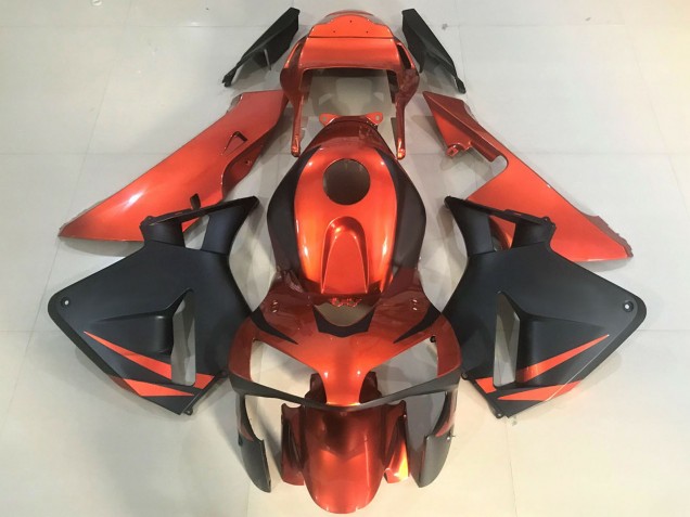 2003-2004 Honda CBR600RR Motorcycle Fairings - Orange Matte Black Canada
