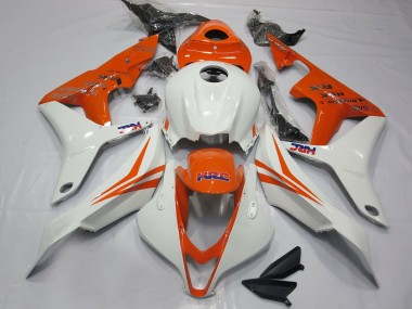 2007-2008 Honda CBR600RR Motorcycle Fairings - White Orange HRC Canada