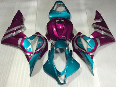 2007-2008 Honda CBR600RR Motorcycle Fairings - Pink Blue Captain America Canada
