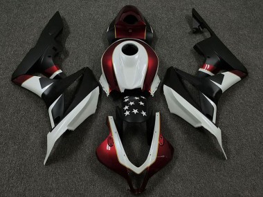 2009-2012 Honda CBR600RR Motorcycle Fairings - White Red Matte Black Star Canada
