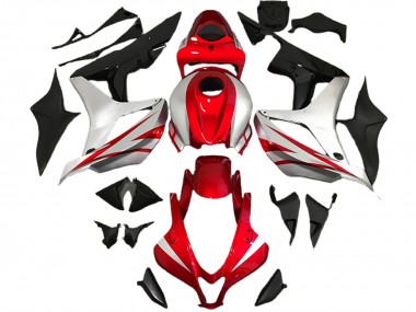 2007-2008 Honda CBR600RR Motorcycle Fairings - Silver Red Glossy Black OEM Style Canada