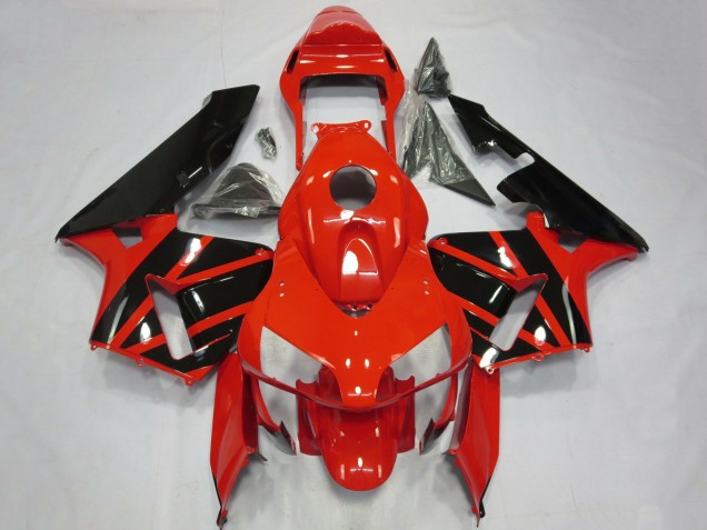 2003-2004 Honda CBR600RR Motorcycle Fairings - Red Glossy Black OEM Styles Canada