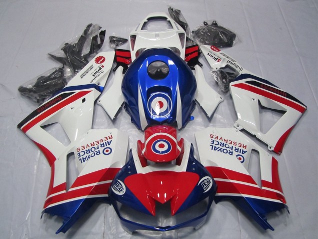 2013-2023 Honda CBR600RR Motorcycle Fairings - White Red Blue Royal Air Force Canada