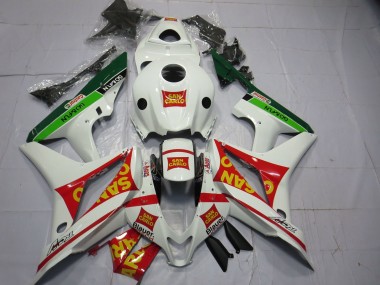 2007-2008 Honda CBR600RR Motorcycle Fairings - White Red Green Yellow San Carlo Canada